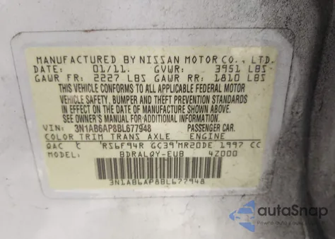 2011 Nissan Sentra 2.0 from USA, damaged, VIN 3N1AB6AP8BL677948